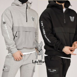 라* 3단 헤비 반집업 기모 후드 세트 (남여공용)