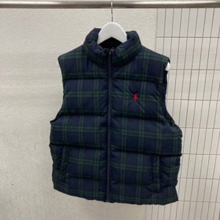 PL 깅엄체크 패딩조끼