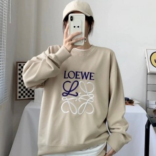 LOE 빅애너그램 자수 로고 기모 맨투맨 (여성)