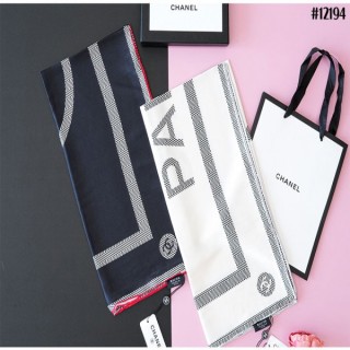 [ C ] 빅 써클 CC PARIS 로고 실크 스퀘어 스카프