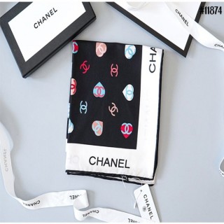 [ C ] 에크루 블랙 스퀘어 스카프