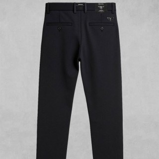 [ P ] 삼각 로고 트라우저 블랙 슬림핏 팬츠