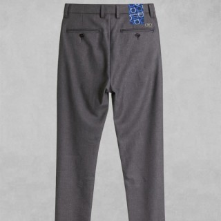 [ f ] 더블 간치니 스틸 로고 스트레치 코튼 팬츠