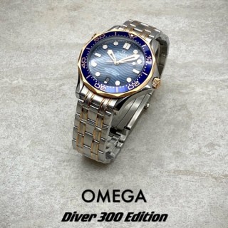 오메* 씨마스터 다이버 300M 블루다이얼 콤비
