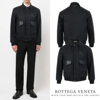 BTG 포켓 레더포인트 코튼 블루종