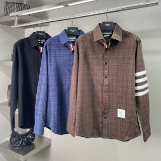 TB 체크 사선 셔츠