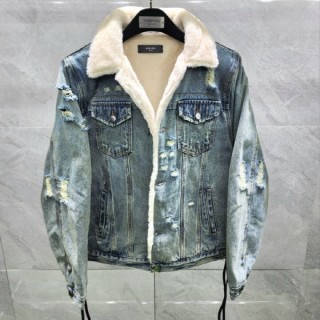 아* 빈티지 디스워싱 양털자켓