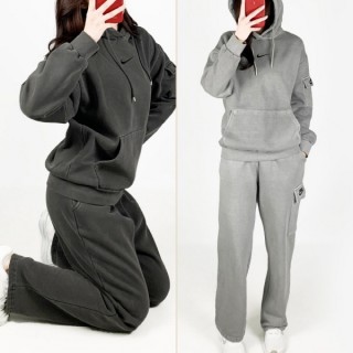 나* 피그먼트 후드 일자바지 기모 세트 (남여공용)