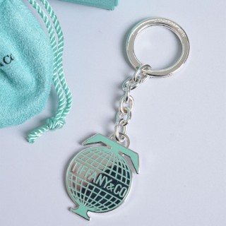 [ T ] 티* Plane Globe 실버 백 참 & 키 홀더