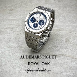 오데* 로얄오크 크로노그래프 화이트다이얼 콤비