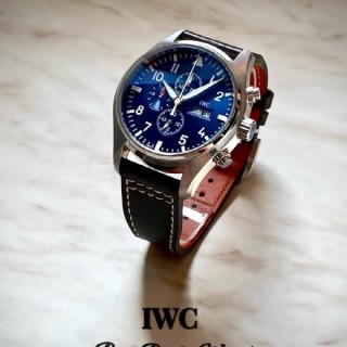 IW* 파일럿 워치 크로노그래프 스핏파이어 블루다이얼 데이 데이트