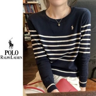 [P] 스트라이프 자수긴팔니트 (여성)