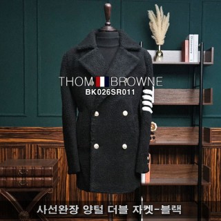 [TB] 사선완장 양털 더블 자켓