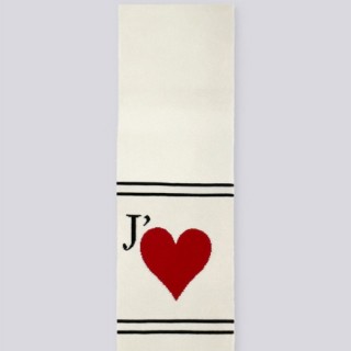 [ D ] 아무르 울 머플러 에크루 레드