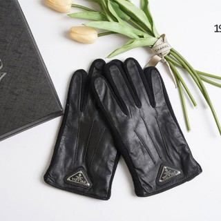 [ P ] 남성 삼각로고 포인트 레더 장갑