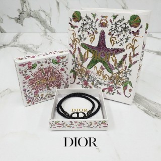 디* CD 아이콘 브레이드 가죽 더블 팔찌 ⚓875