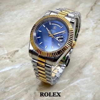 로* 데이데이트 블루다이얼 콤비