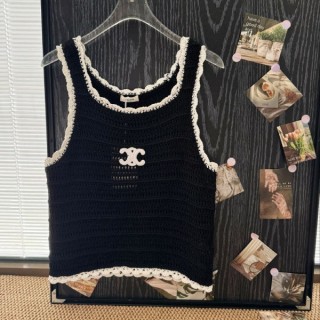 셀** 25 트리옹프 러플 니팅 나시 - 수입 (여성)