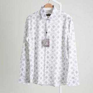 [ L ] 모노그램 슬리브드 패턴 셔츠
