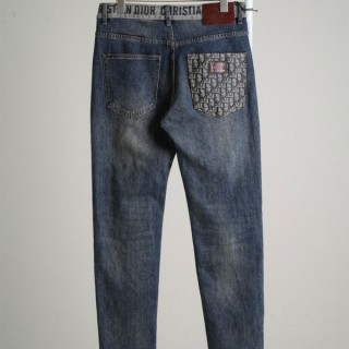 [ D ] 오블리크 포켓 레더패치 데님진