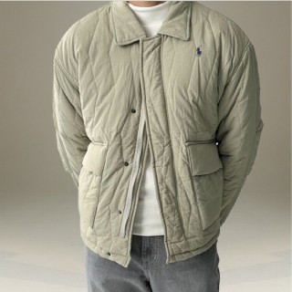 폴* 사선웨이브 누비 자켓