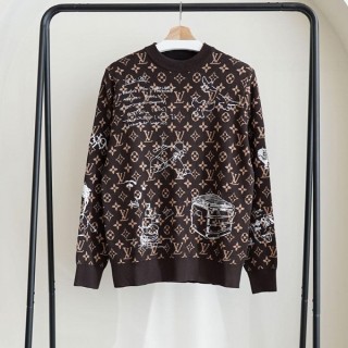 [ L ] 모노그램 엠브로이더드 크루넥 니트 스웨터