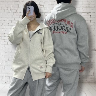 스* 기모 워크 후드 집업 (남여공용)