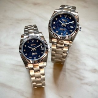 로* 데이저스트 텐포인트 로고블루다이얼 콤비 커플~~^^