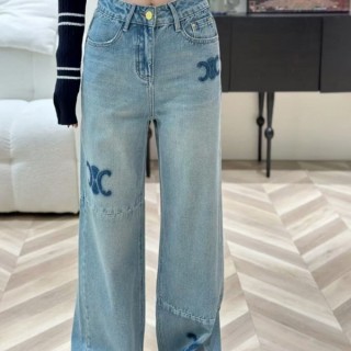 셀* 멀티 로고 와이드 청바지 (여성)