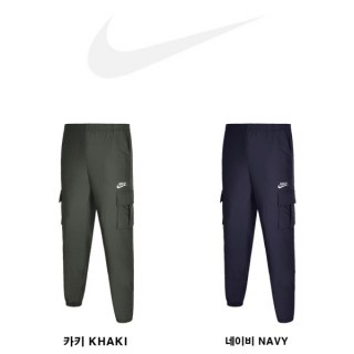 나* 데일리 자수로고 카고 기모 조거 팬츠