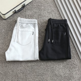 발* 자수패치 로고 세미와이드 밴딩팬츠 커스텀