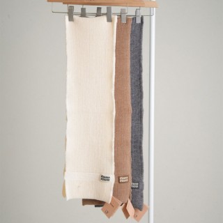 [ M ] 로고패치 골지 울 머플러