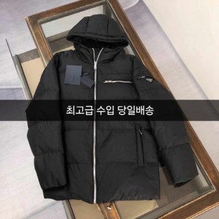 프* 지퍼 블랙 덕다운 패딩