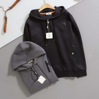 [ H ] 수입 H 레더 로고 반집업 후드 티셔츠