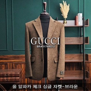 [GG] 울 알파카 체크 싱글 자켓