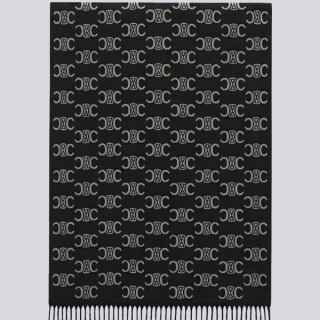 [ C ] 트리옹프 울 자카드 태슬 숄 머플러