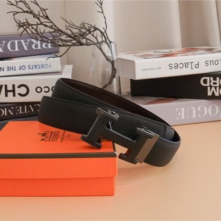 [ H ] H스트라이프블랙로고 자동벨트