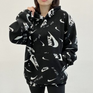 나* 멀티 로고 후리스 기모 후드