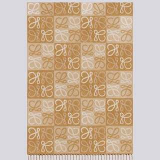 [ L ] 스퀘어 믹스 아나그램 울 자카드 태슬 숄 머플러