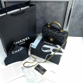 샤* 클래식 뉴미니 탑핸들 빈티지골드 미니백 크로스백 블랙 금장 AS2431