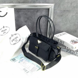 프** 익스플로어 미디엄 리나일론 및 가죽 토트백