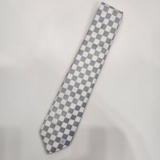 루* 다미에 패턴 실크 넥타이