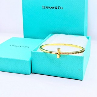 티* T:T1 네로우 파베 다이아몬드 힌지드 뱅글, 옐로우 골드