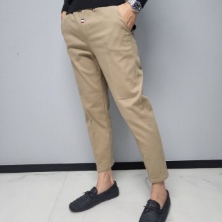 TB 가죽탭 기모 밴딩 면 팬츠