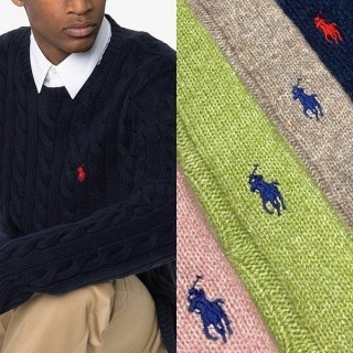 P* 빅 케이블 라운드 니트