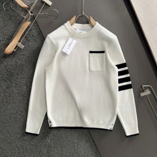 톰* 밀라노 스티치 티핑 크루넥 니트 스웨터