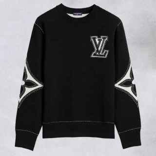 [ L ] LV 플라워 인타르시아 니트 풀오버