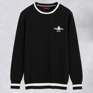 [ P ] 자수 로로 배색 울 블렌드 니트 풀오버