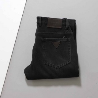 [ P ] 수입 클래식 삼각 로고 융기모 블랙진