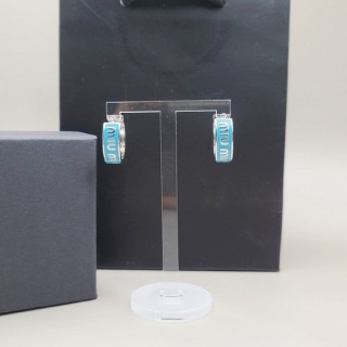 미*** 에나멜 훕 로고 라지 귀걸이